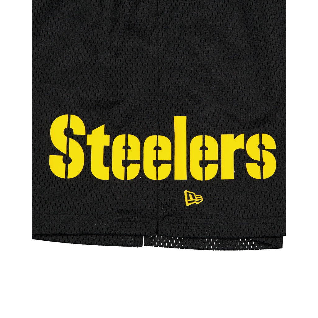Pittsburgh Steelers Mesh Black Shorts