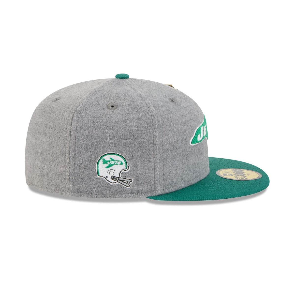 New York Jets Heather Gray Wool 59FIFTY Fitted Hat