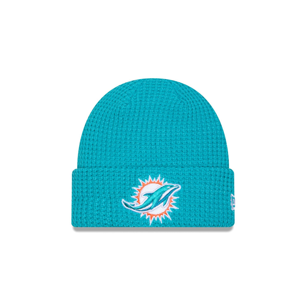 Miami Dolphins Waffle Stitch Knit Beanie Hat