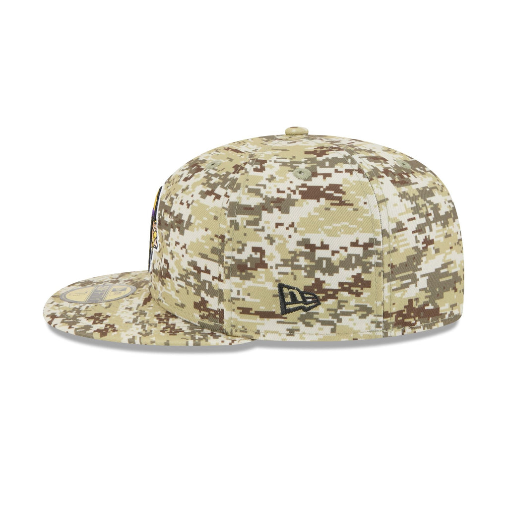 Minnesota Vikings 2025 Salute to Service Fan Gear 59FIFTY Fitted Hat