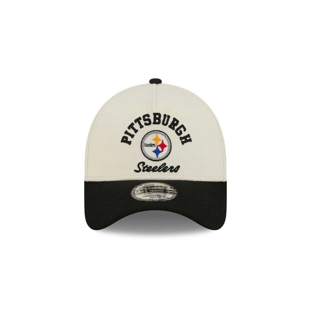 Pittsburgh Steelers Chrome White Arched 9FORTY A-Frame Snapback Hat