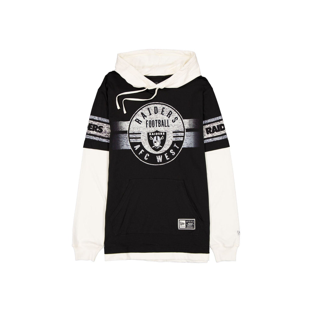 Las Vegas Raiders Throwback Chrome Twofer Hoodie