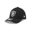 Las Vegas Raiders Poly Black & White 39THIRTY M-Crown A-Frame Stretch Fit Hat