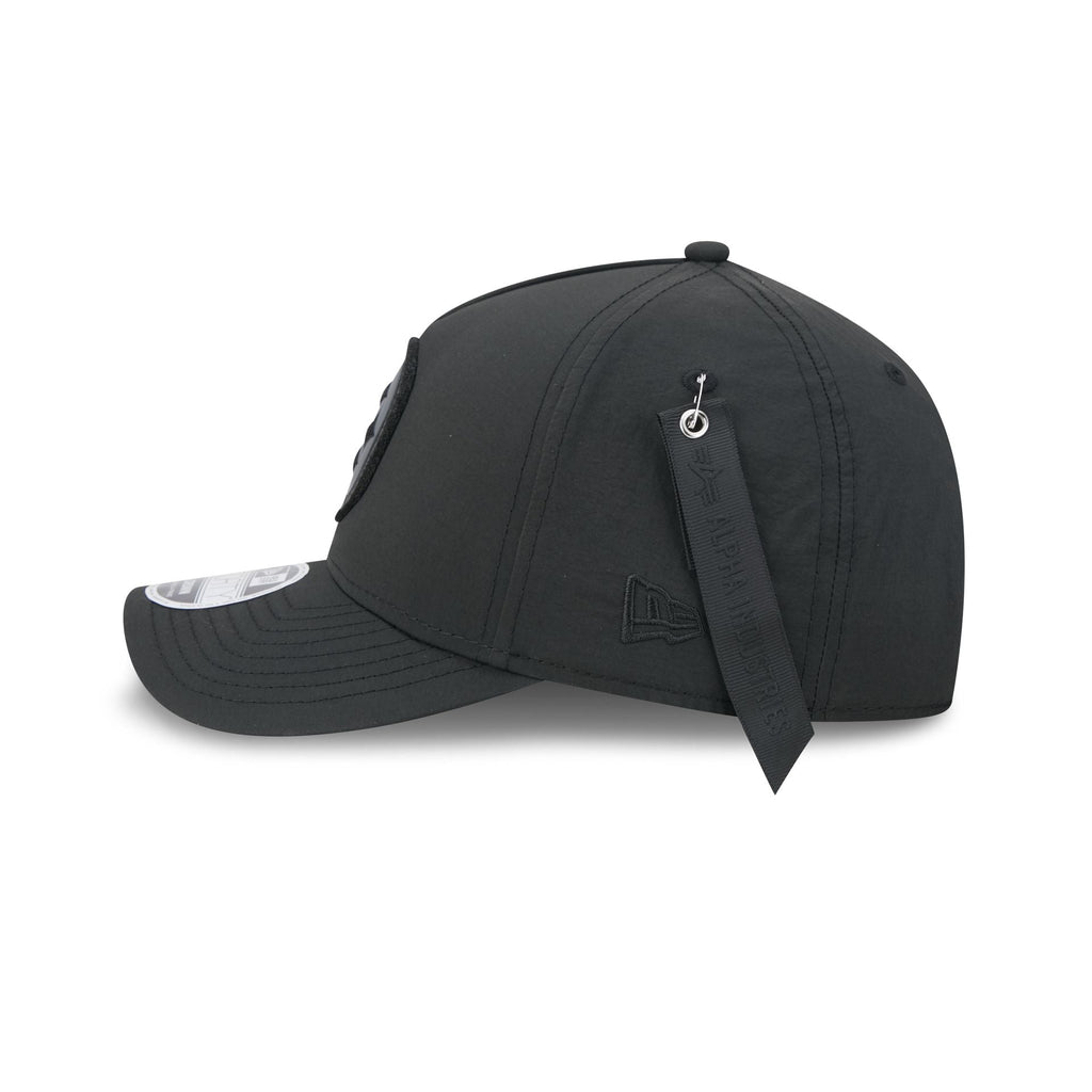 Alpha Industries x Pittsburgh Steelers Nylon Black 9FORTY M-Crown A-Frame Snapback Hat
