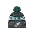 Philadelphia Eagles Tri Color Pom Knit Hat