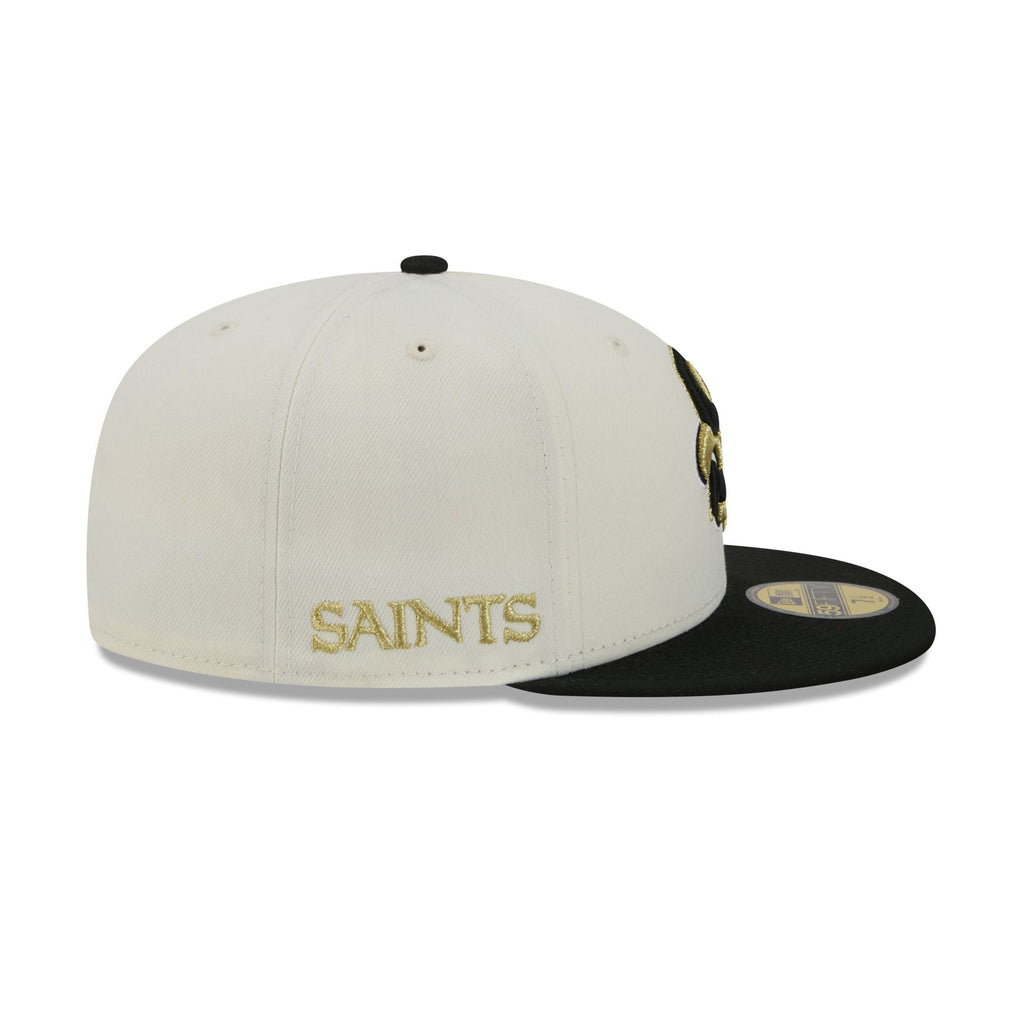 New Orleans Saints Deceptor Chrome White 59FIFTY Fitted Hat