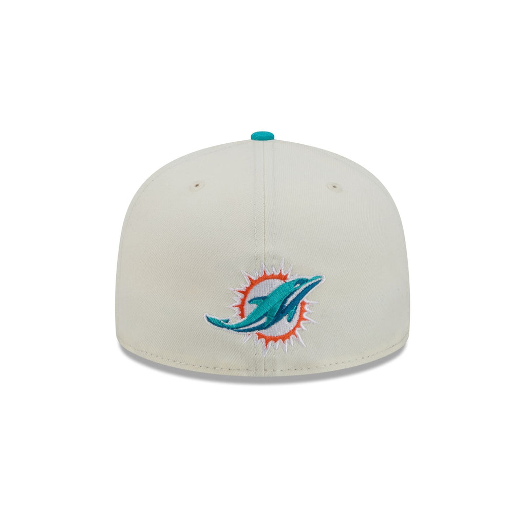 Miami Dolphins Deceptor Chrome White 59FIFTY Fitted Hat