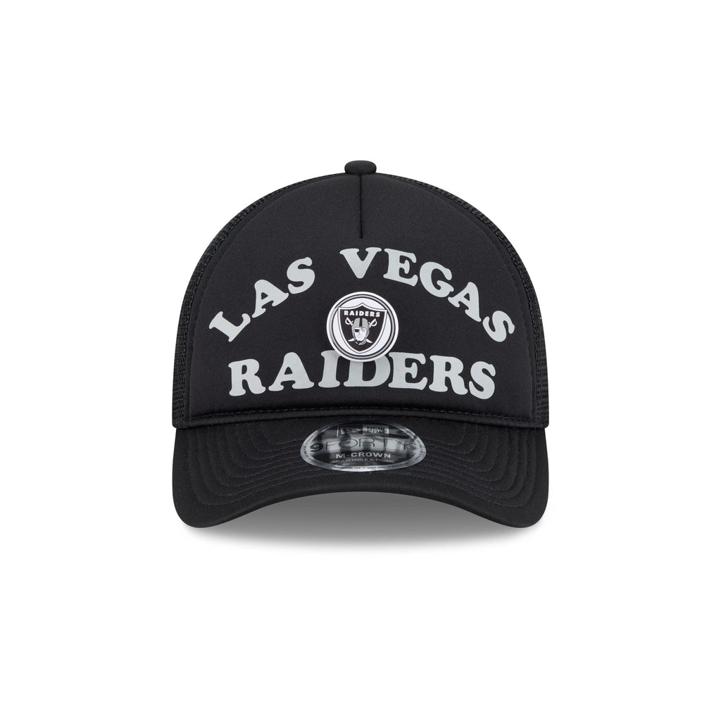 Las Vegas Raiders Button 9FORTY M-Crown A-Frame Trucker Hat