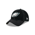Philadelphia Eagles Washed Black Corduroy Casual Classic Adjustable Hat
