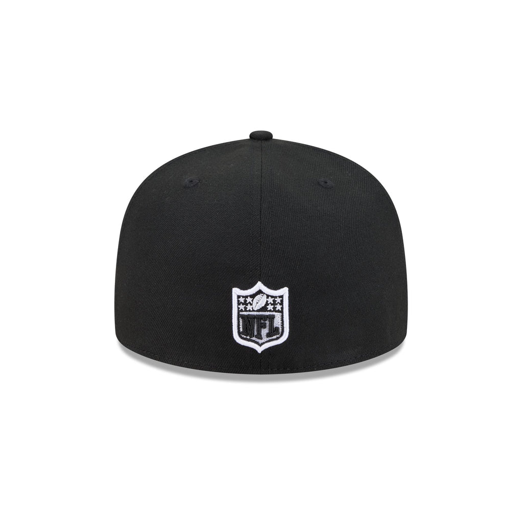 Detroit Lions Black and White Basic 59FIFTY Fitted Hat