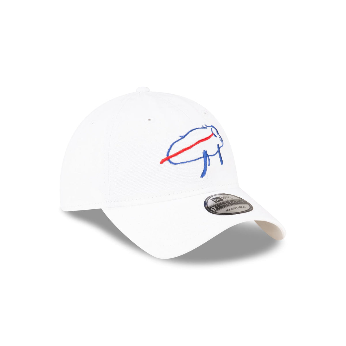 Buffalo Bills Billustration White 9TWENTY Adjustable Hat