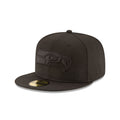 Seattle Seahawks Black On Black 59FIFTY Fitted Hat
